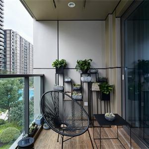 160㎡现代简约风格阳台花园装修效果图