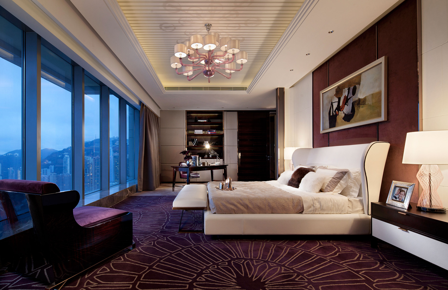 现代中式风格卧室装修效果图 低调奢华