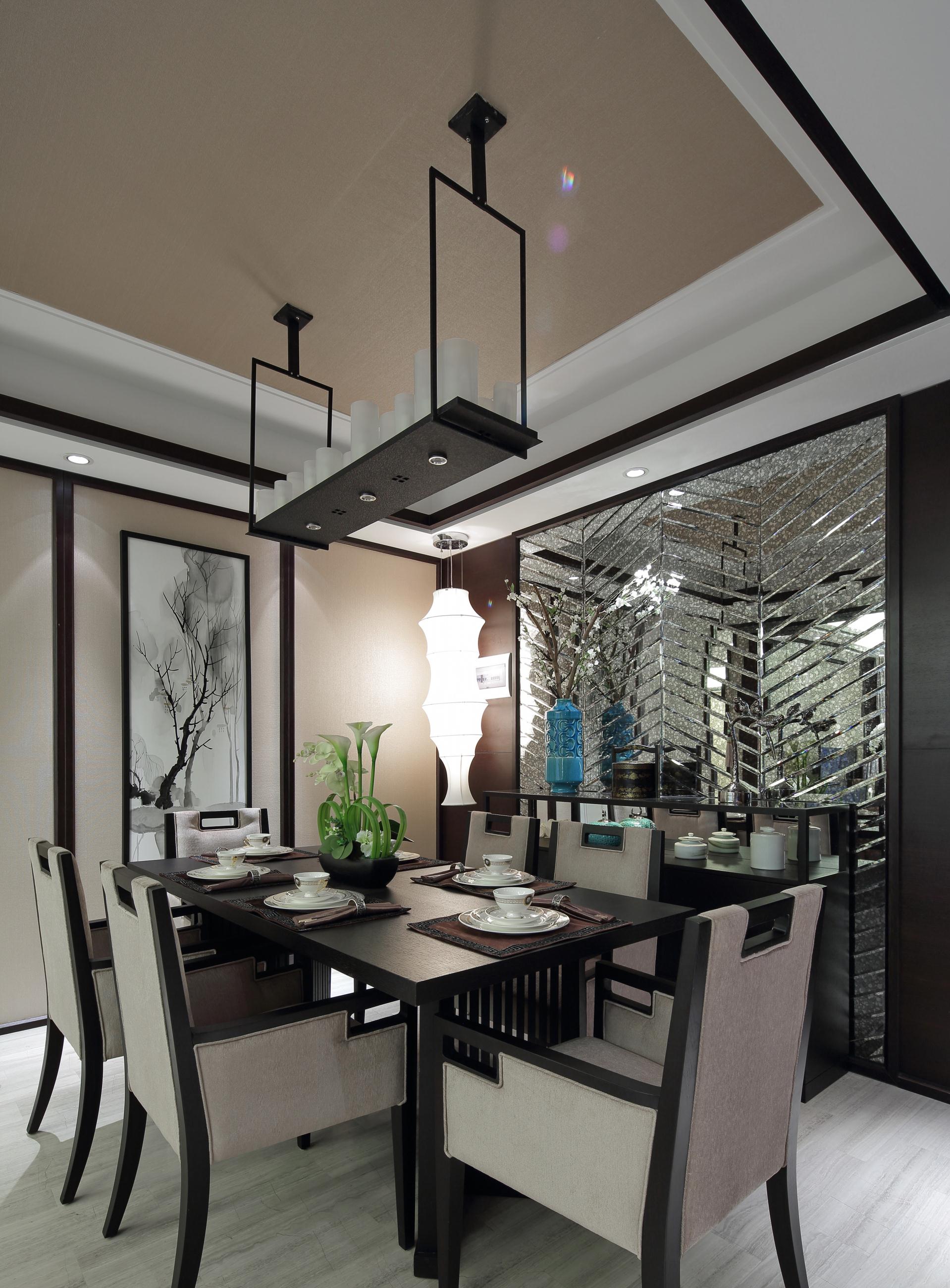 110平米中式风格餐厅装修效果图