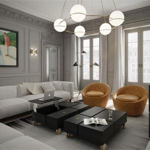 美式风格三居室客厅装修效果图