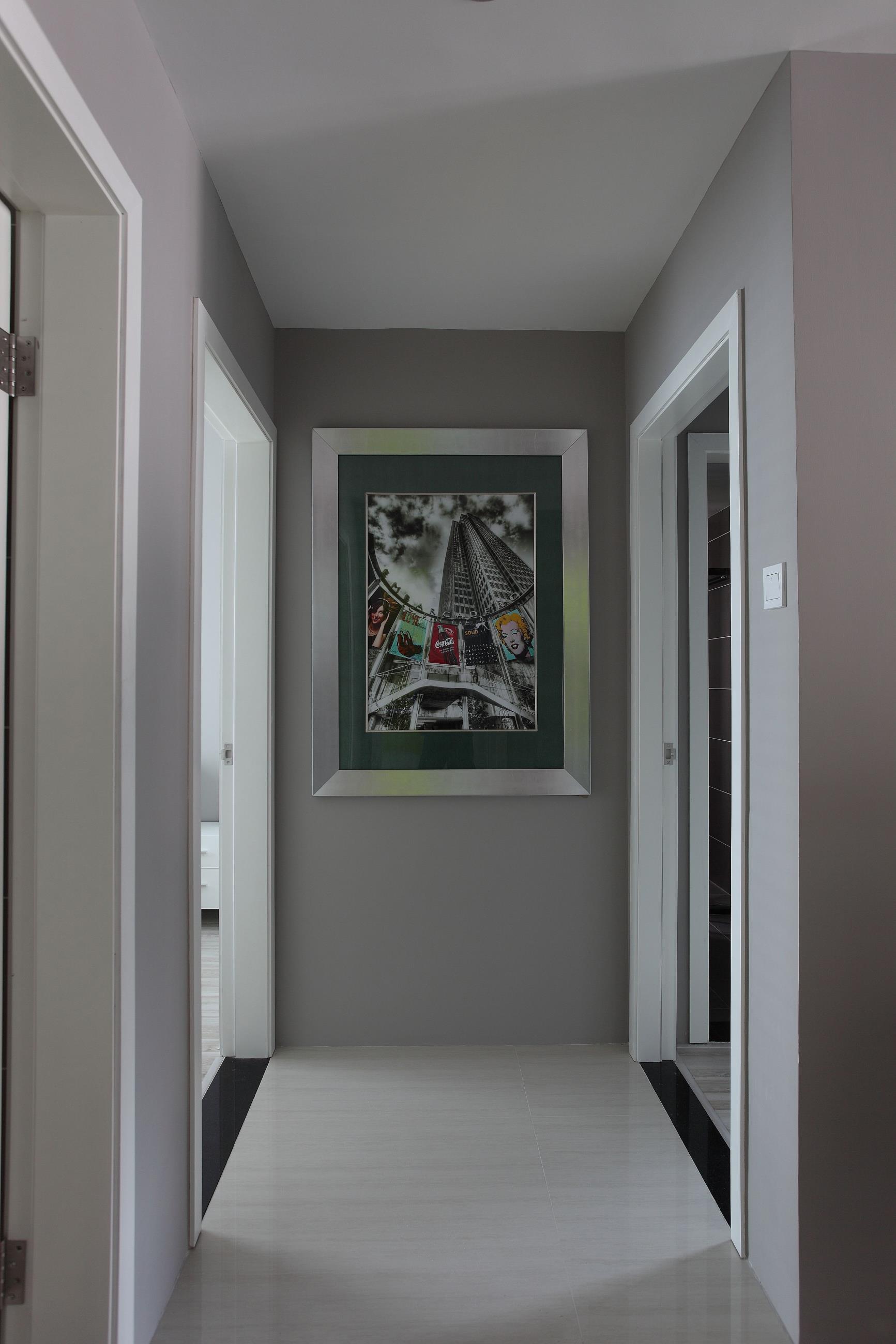 现代简约风格客厅走廊装修效果图